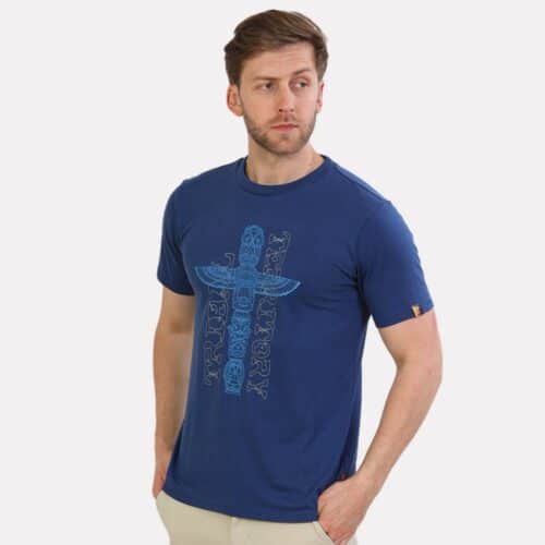 Cross Print Tee Blue