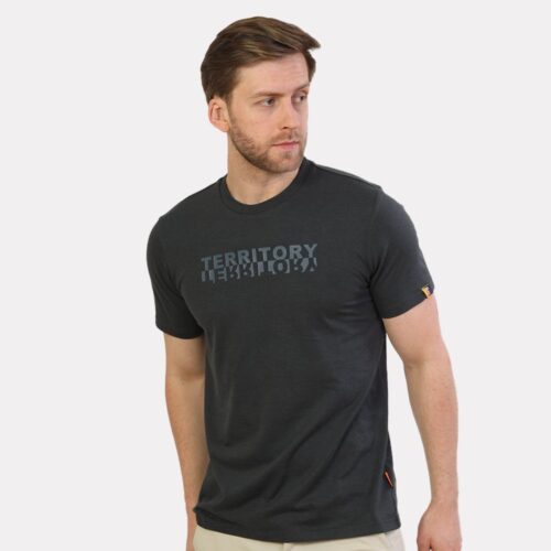 Territory Mirror Print Tee Dark Grey