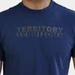 Territory Mirror Print Tee Army Blue