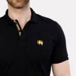 Lion With Sword Print Polo Black