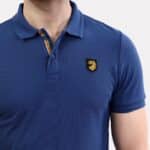 Lion Head Embroidered Polo – Dark Blue