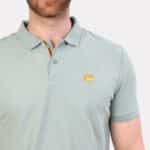 Lion With Sword Print Polo – Light Green