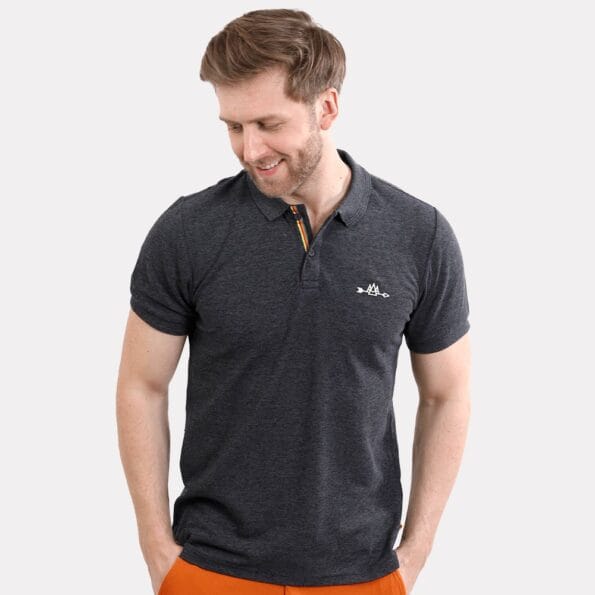 Arrow Print Polo grey