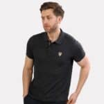 T-Lion Embroidered Polo – Grey