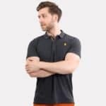 Lion Head Embroidered Polo – Grey