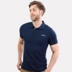 Arrow Print Polo – Dark Blue