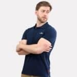 Arrow Print Polo – Dark Blue