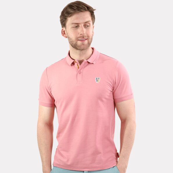 T-Lion Embroidered Polo - Pink